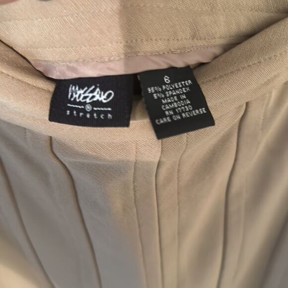 Mossino Khaki Stretch Knee Length Skirt SZ 6 - Picture 3 of 3